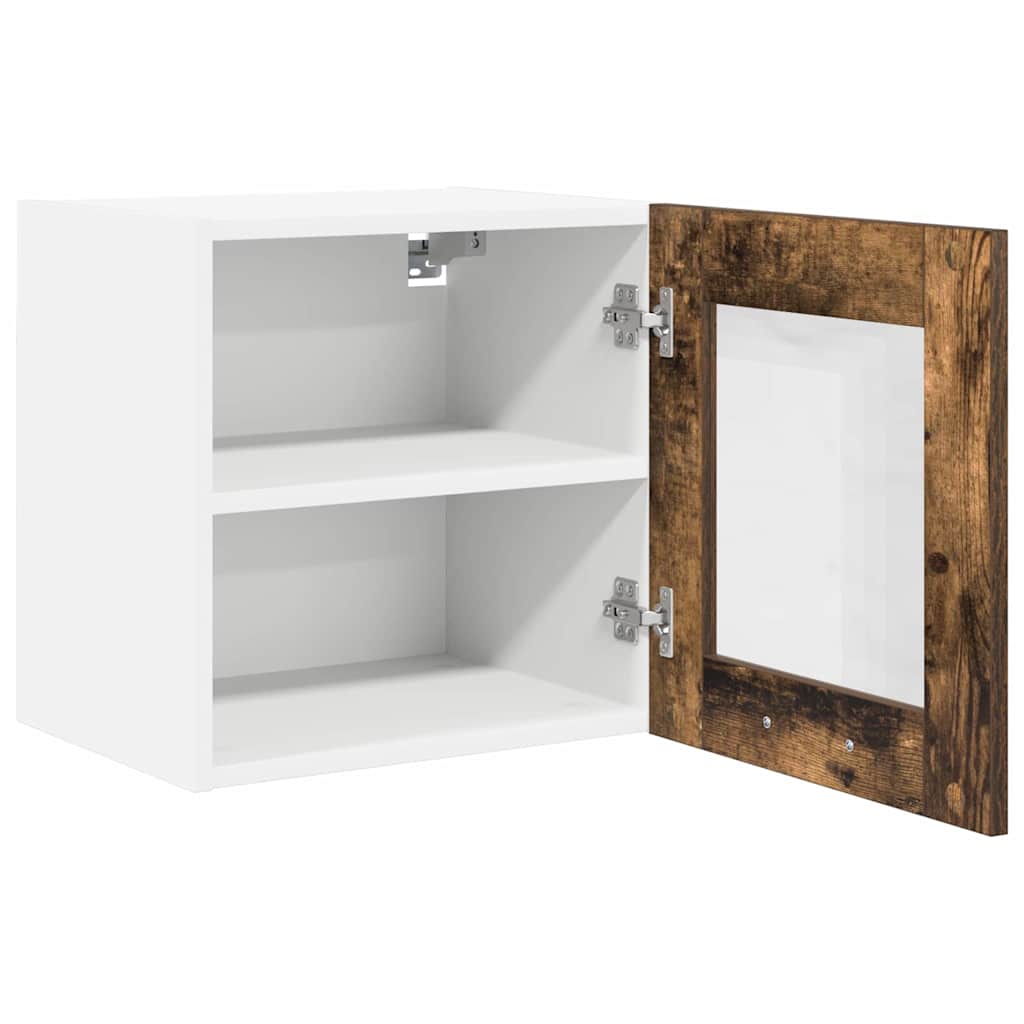 vidaXL Hängeschrank mit Tür 2 pcs Geräucherte Eiche 40 x 31 x 40 cm