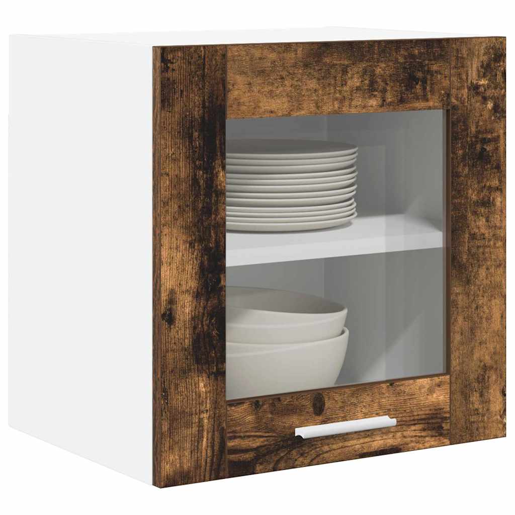 vidaXL Hängeschrank mit Tür 2 pcs Geräucherte Eiche 40 x 31 x 40 cm