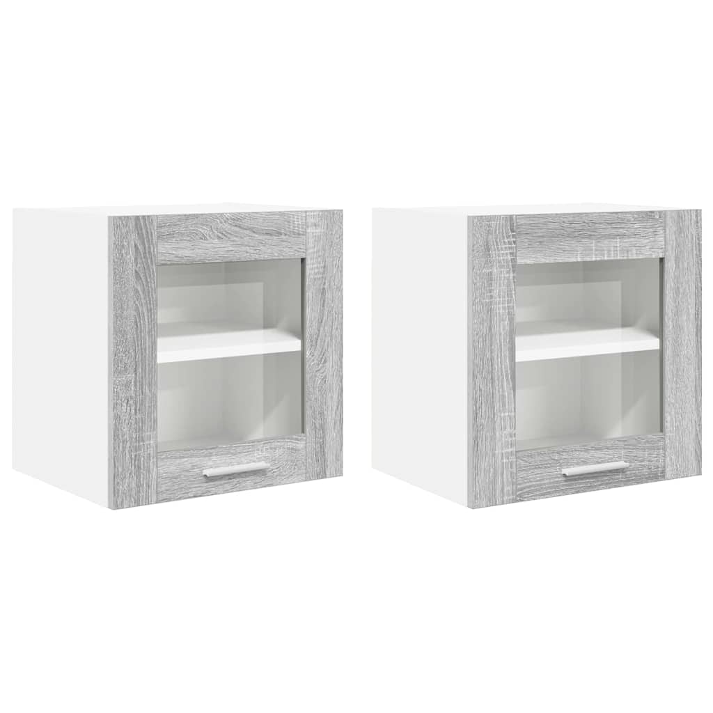 vidaXL Hängeschrank 2 pcs Graues Sonoma 40 x 31 x 40 cm Holzwerkstoff