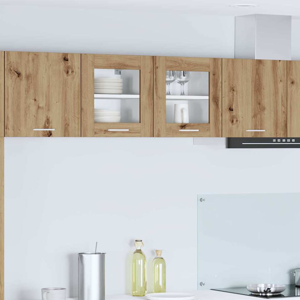 vidaXL Hängeschrank mit Tür Riga 2 pcs Artisan-Eiche 40 x 31 x 40 cm