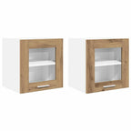 vidaXL Hängeschrank mit Tür Riga 2 pcs Artisan-Eiche 40 x 31 x 40 cm