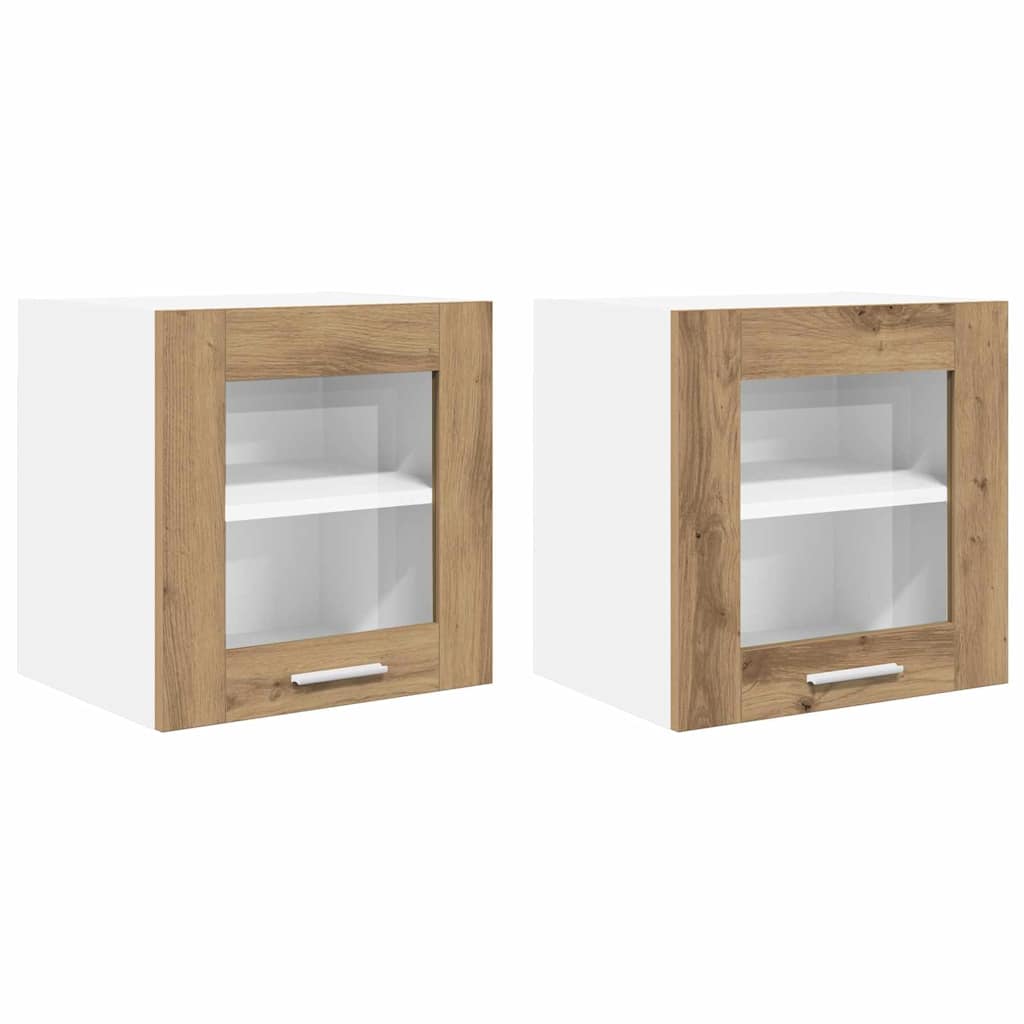 vidaXL Hängeschrank mit Tür Riga 2 pcs Artisan-Eiche 40 x 31 x 40 cm