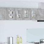 vidaXL Hängeschrank 2 pcs Beton Grau 60 x 31 x 40 cm Holzwerkstoff