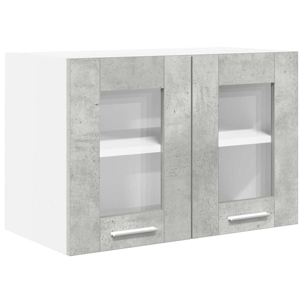 vidaXL Hängeschrank 2 pcs Beton Grau 60 x 31 x 40 cm Holzwerkstoff