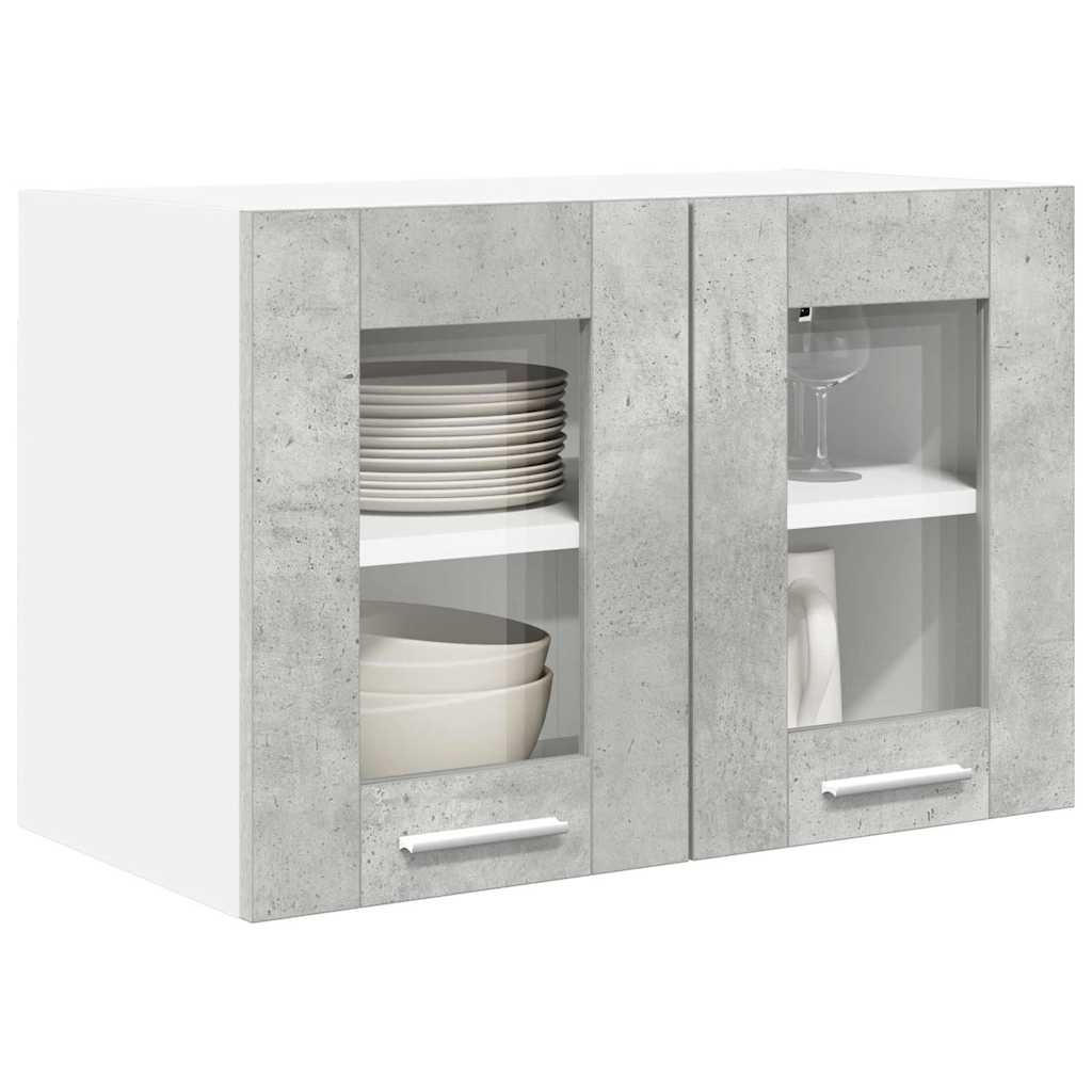 vidaXL Hängeschrank 2 pcs Beton Grau 60 x 31 x 40 cm Holzwerkstoff