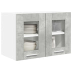 vidaXL Hängeschrank 2 pcs Beton Grau 60 x 31 x 40 cm Holzwerkstoff