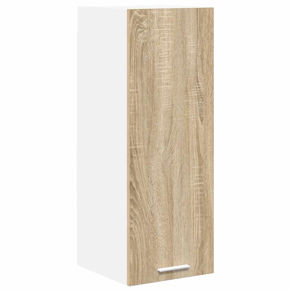 vidaXL Hängeschrank mit Speicher Sonoma-Eiche und Weiß 30 x 31 x 80 cm