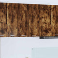 vidaXL Hängeschrank mit Speicher Riga 2 pcs Geräucherte Eiche und Weiß