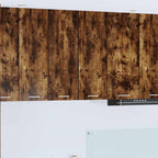 vidaXL Hängeschrank mit Speicher Riga 2 pcs Geräucherte Eiche und Weiß