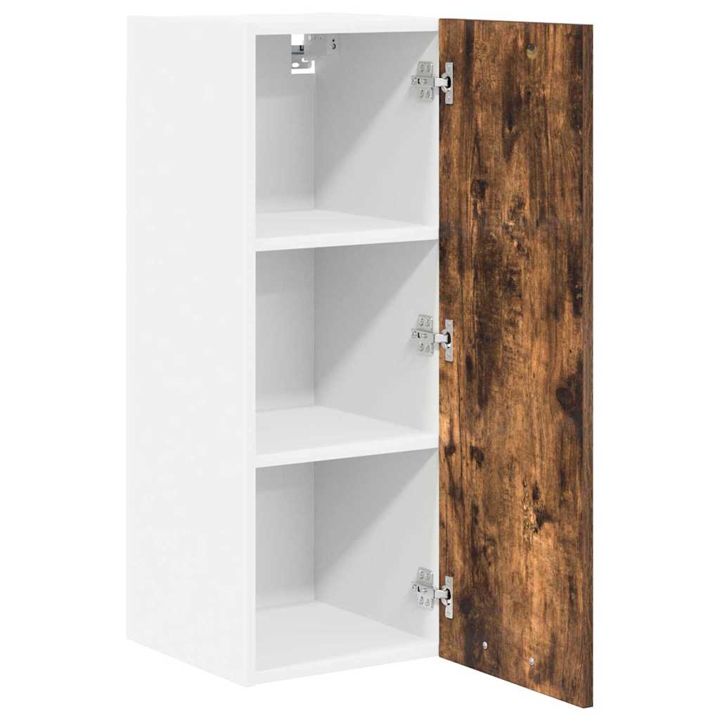 vidaXL Hängeschrank mit Speicher Riga 2 pcs Geräucherte Eiche und Weiß