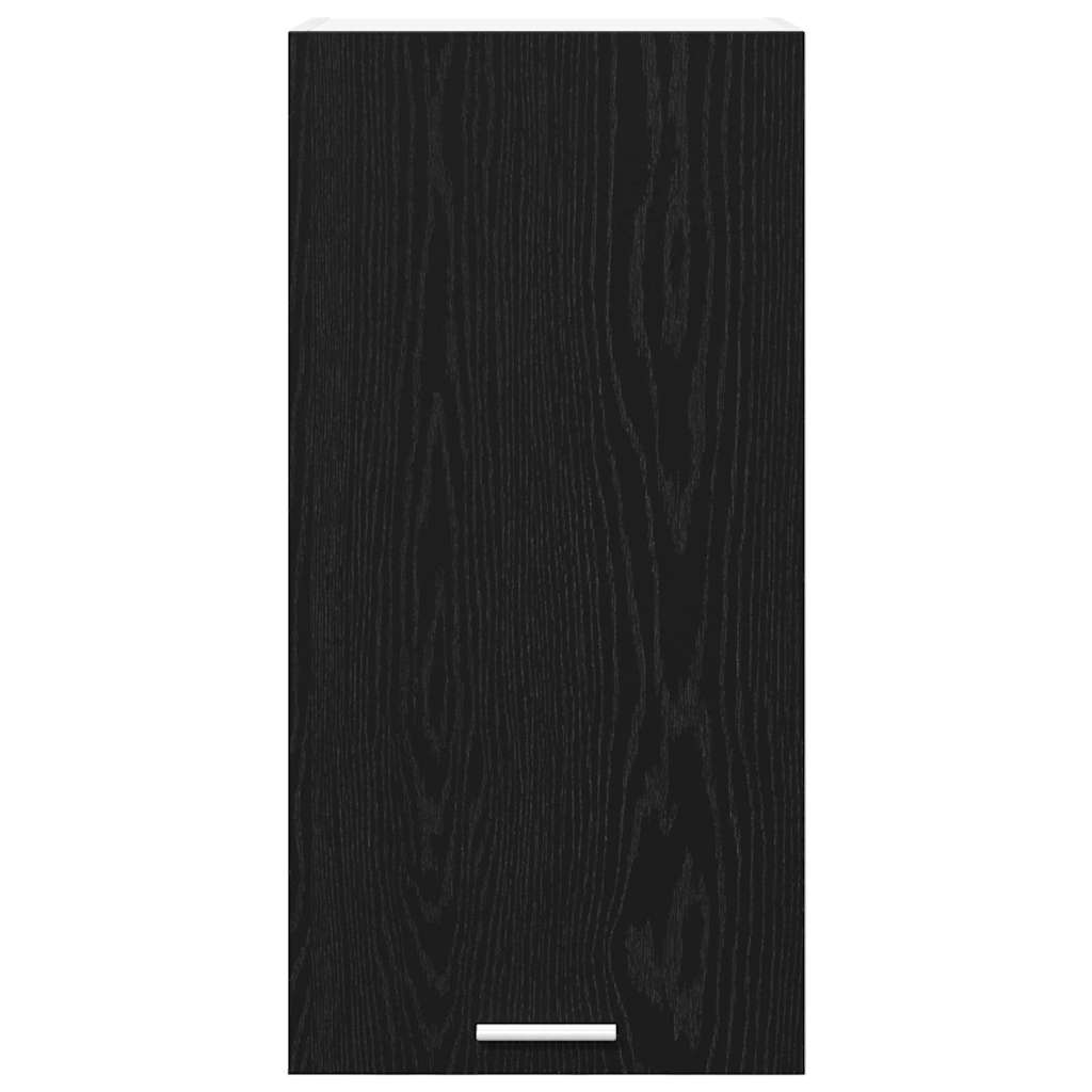 vidaXL Hängeschrank Riga Schwarze Eiche und Weiß 40 x 31 x 80 cm