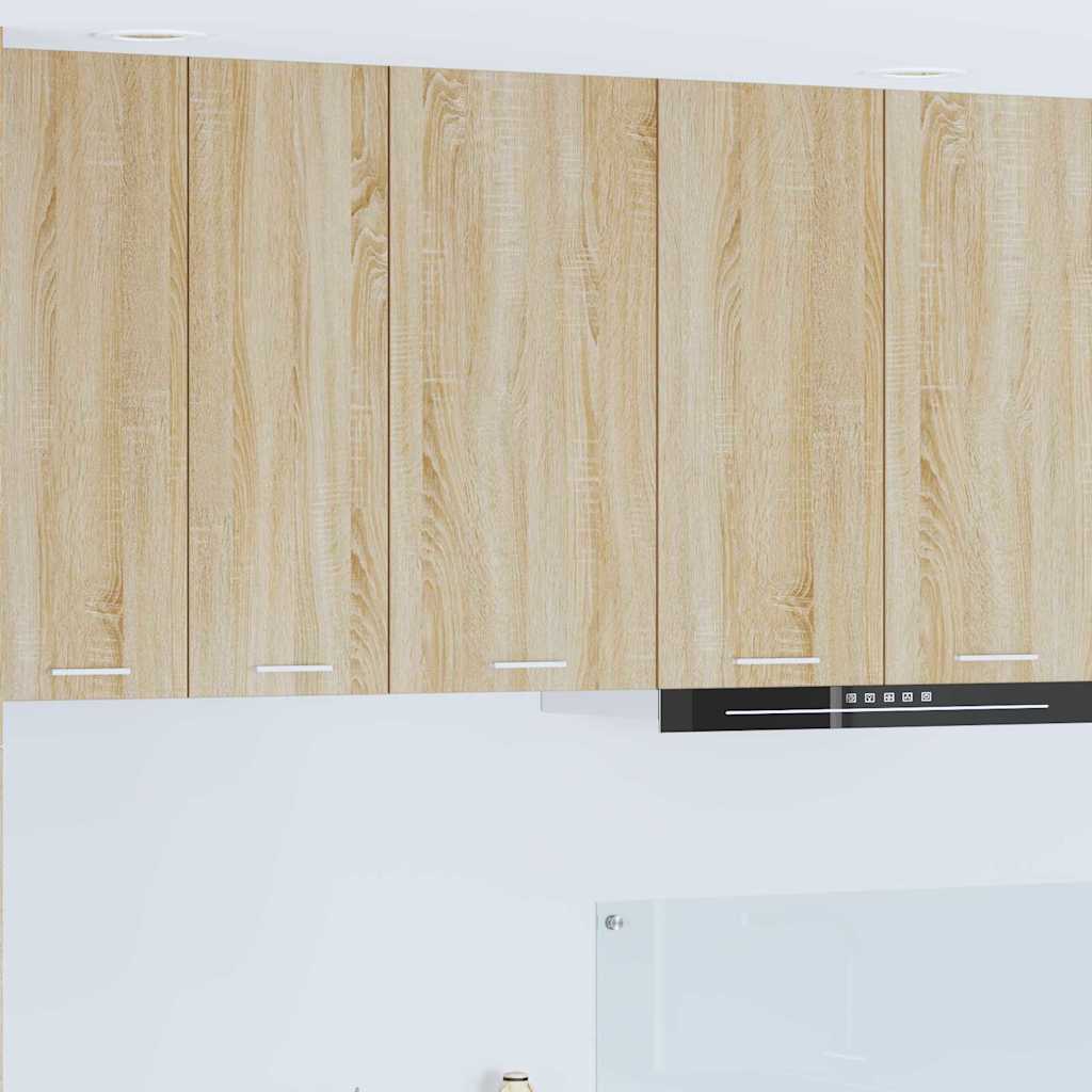 vidaXL Hängeschrank mit Speicher Sonoma-Eiche und Weiß 30 x 31 x 80 cm