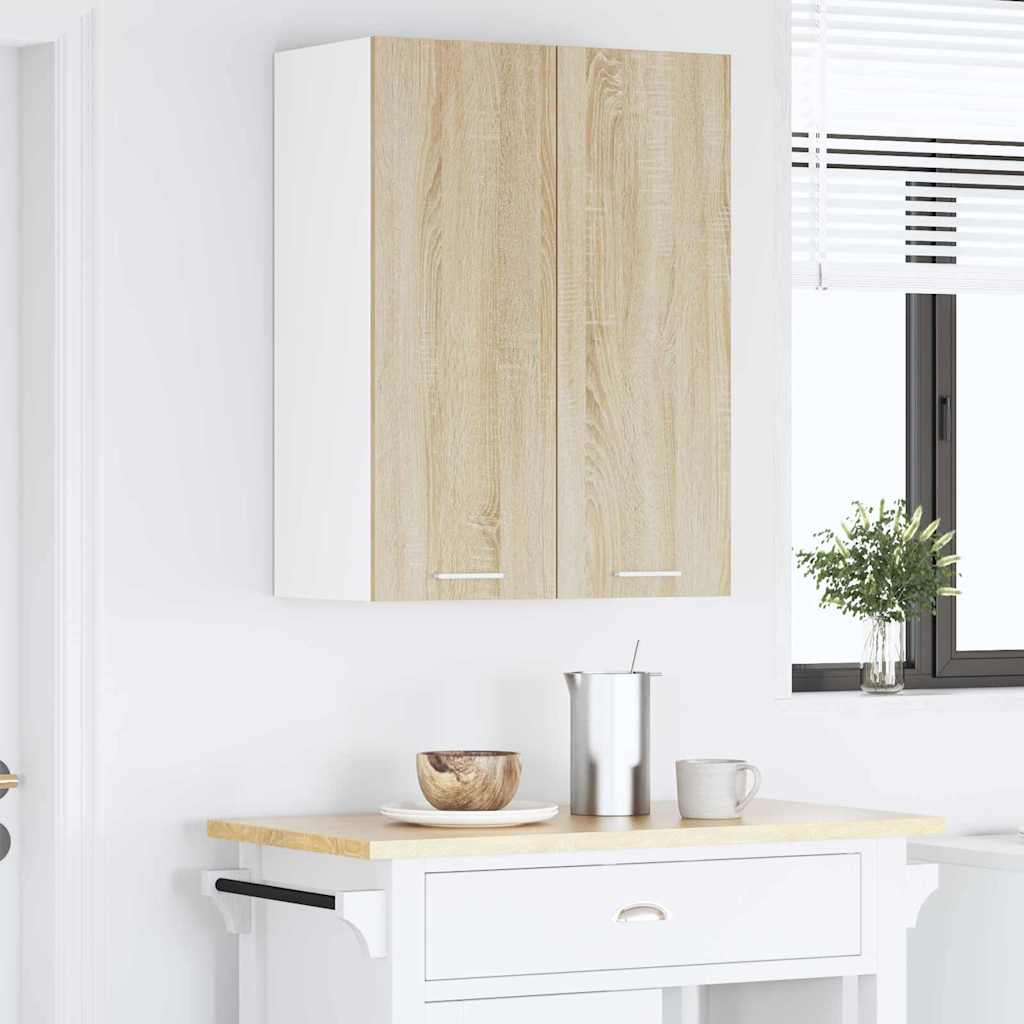 vidaXL Hängeschrank mit Tür Sonoma-Eiche 60 x 31 x 80 cm Holzwerkstoff