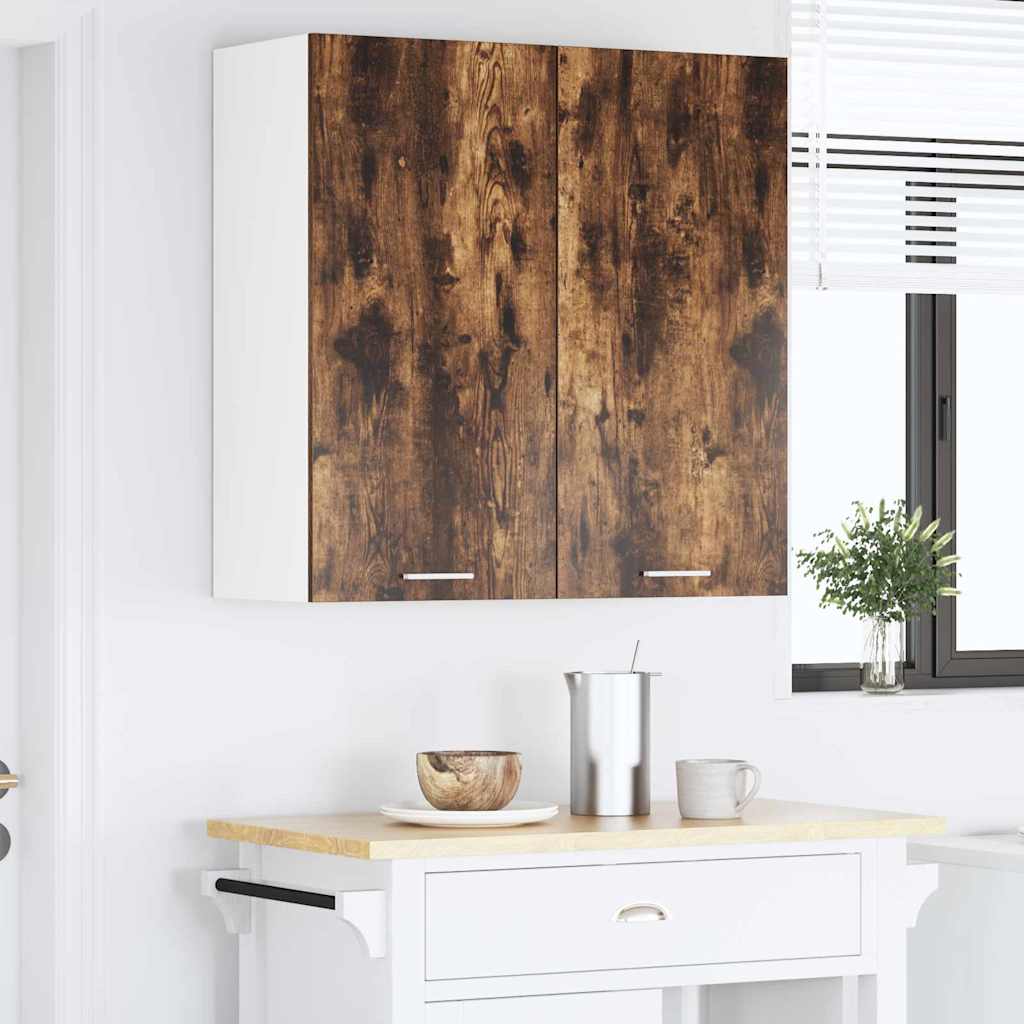 vidaXL Hängeschrank mit Tür Riga Geräucherte Eiche 80 x 31 x 80 cm
