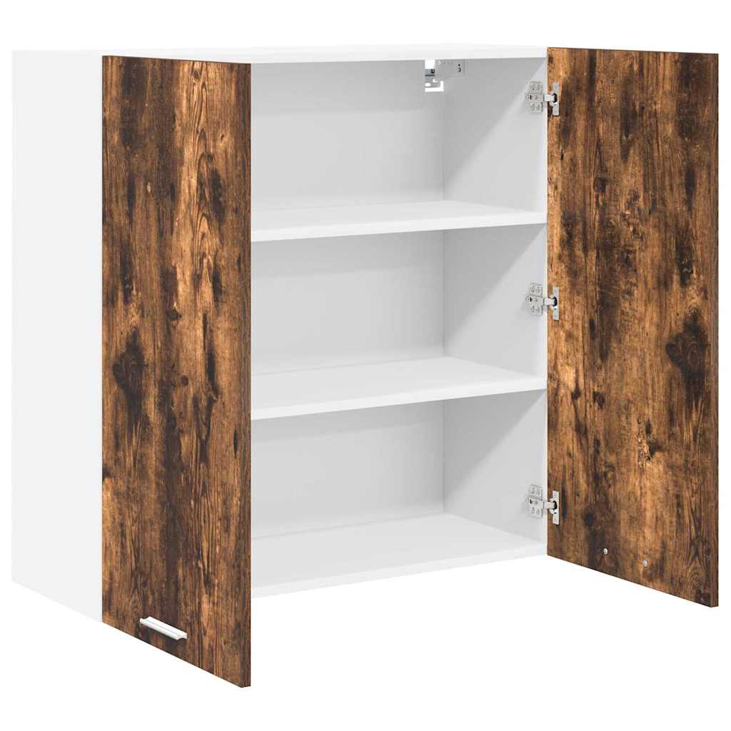 vidaXL Hängeschrank mit Tür Riga Geräucherte Eiche 80 x 31 x 80 cm