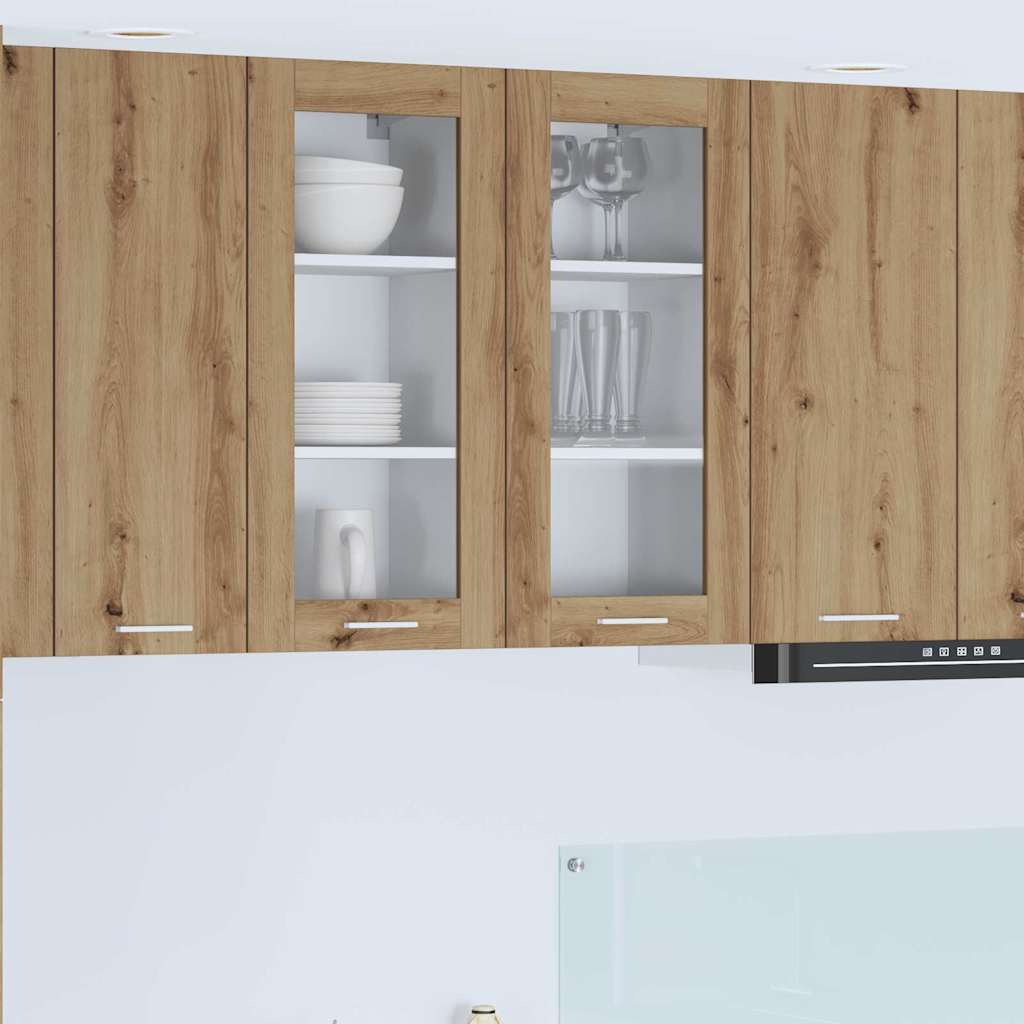 vidaXL Hängeschrank 2 pcs Artisan-Eiche 40 x 31 x 80 cm Holzwerkstoff