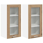 vidaXL Hängeschrank 2 pcs Artisan-Eiche 40 x 31 x 80 cm Holzwerkstoff