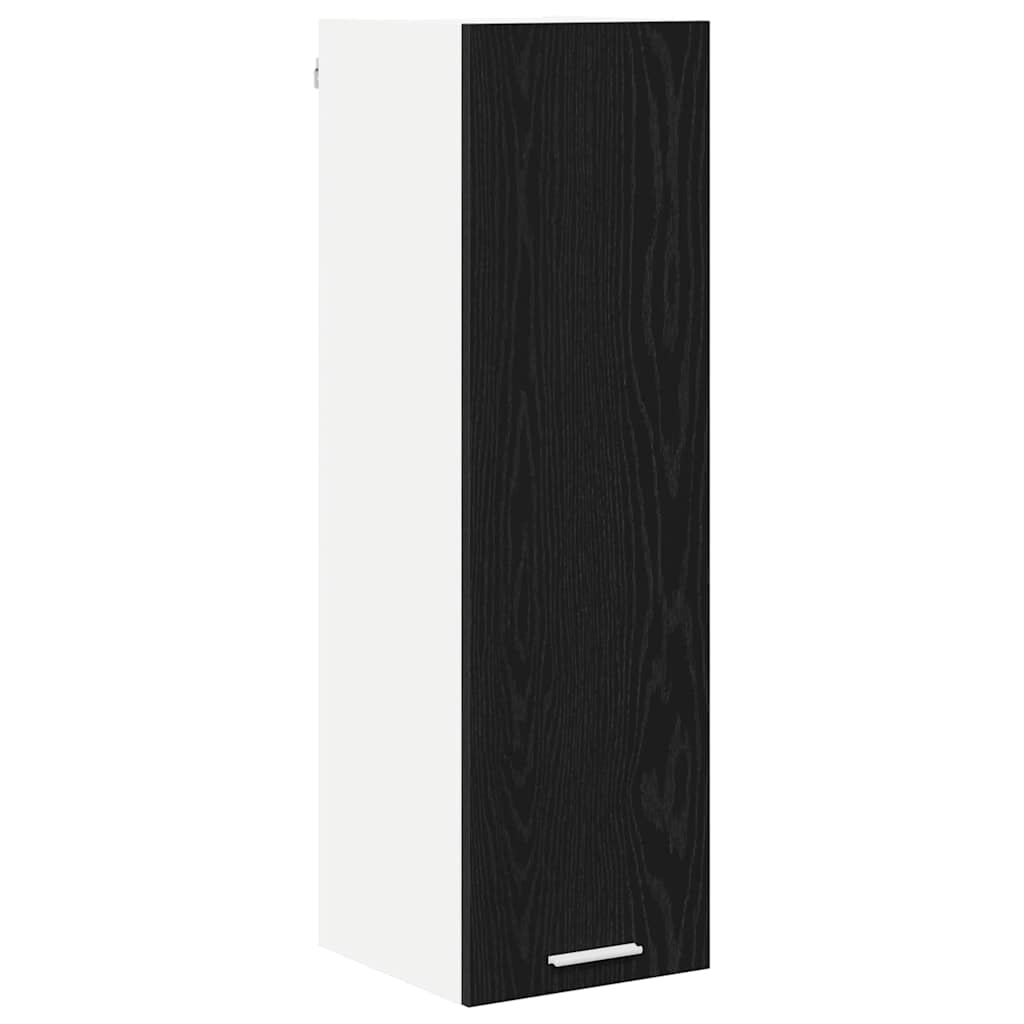 vidaXL Hängeschrank mit Speicher Schwarz Eichen-Optik 30 x 31 x 100 cm