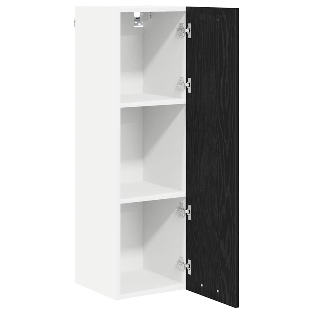 vidaXL Hängeschrank mit Speicher Schwarz Eichen-Optik 30 x 31 x 100 cm