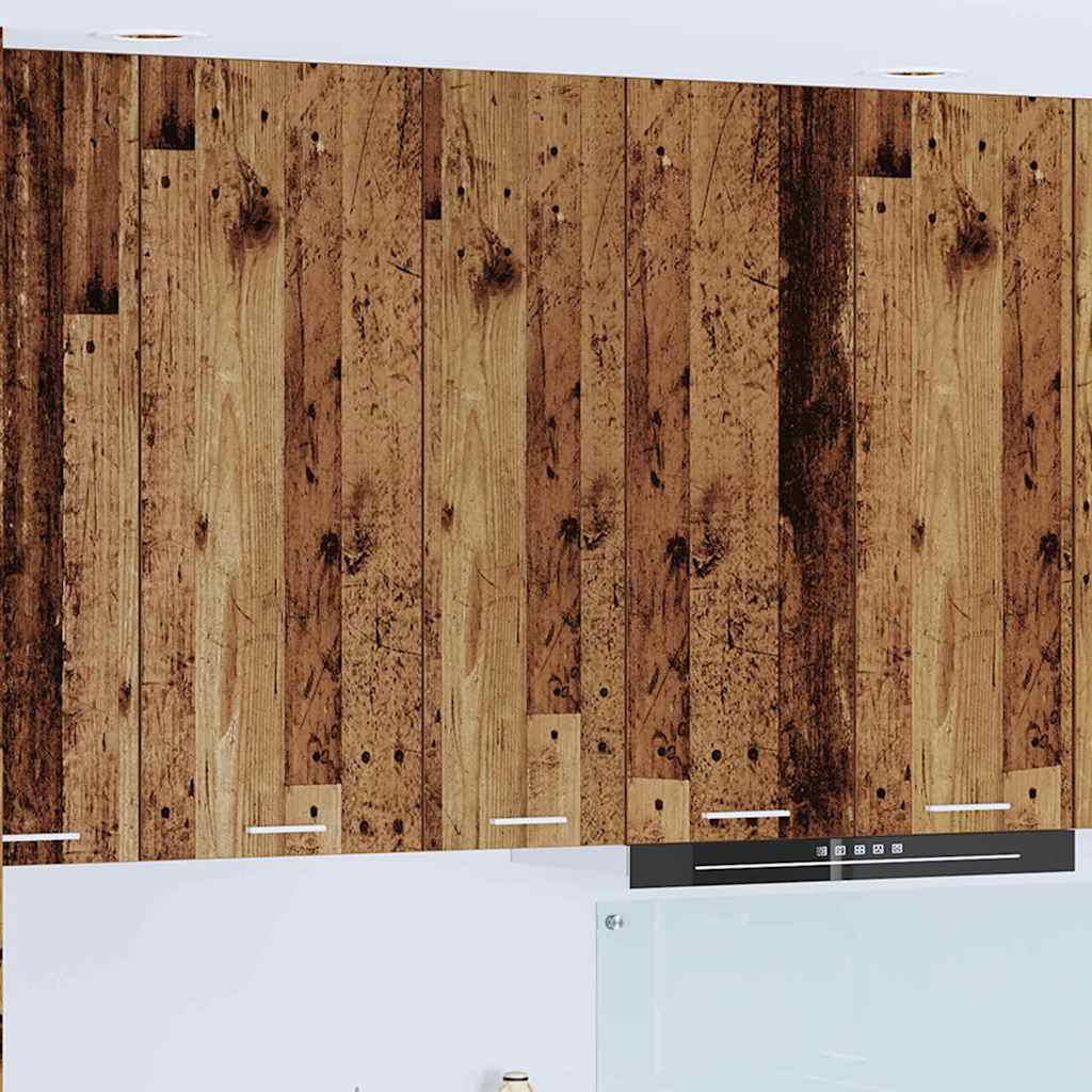 vidaXL Hängeschrank mit Tür Altholz 30 x 31 x 100 cm Holzwerkstoff
