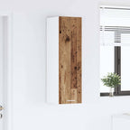 vidaXL Hängeschrank mit Tür Altholz 30 x 31 x 100 cm Holzwerkstoff