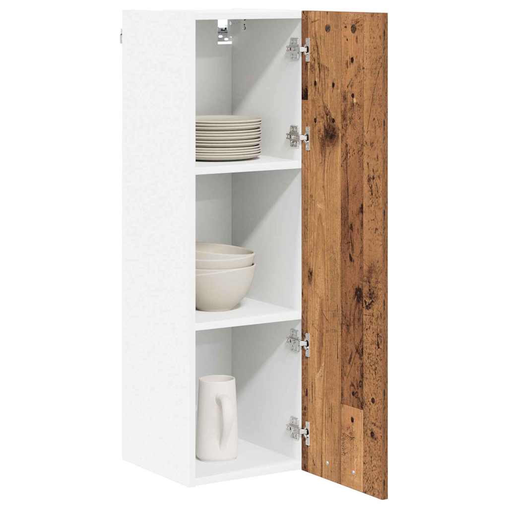 vidaXL Hängeschrank mit Tür Altholz 30 x 31 x 100 cm Holzwerkstoff