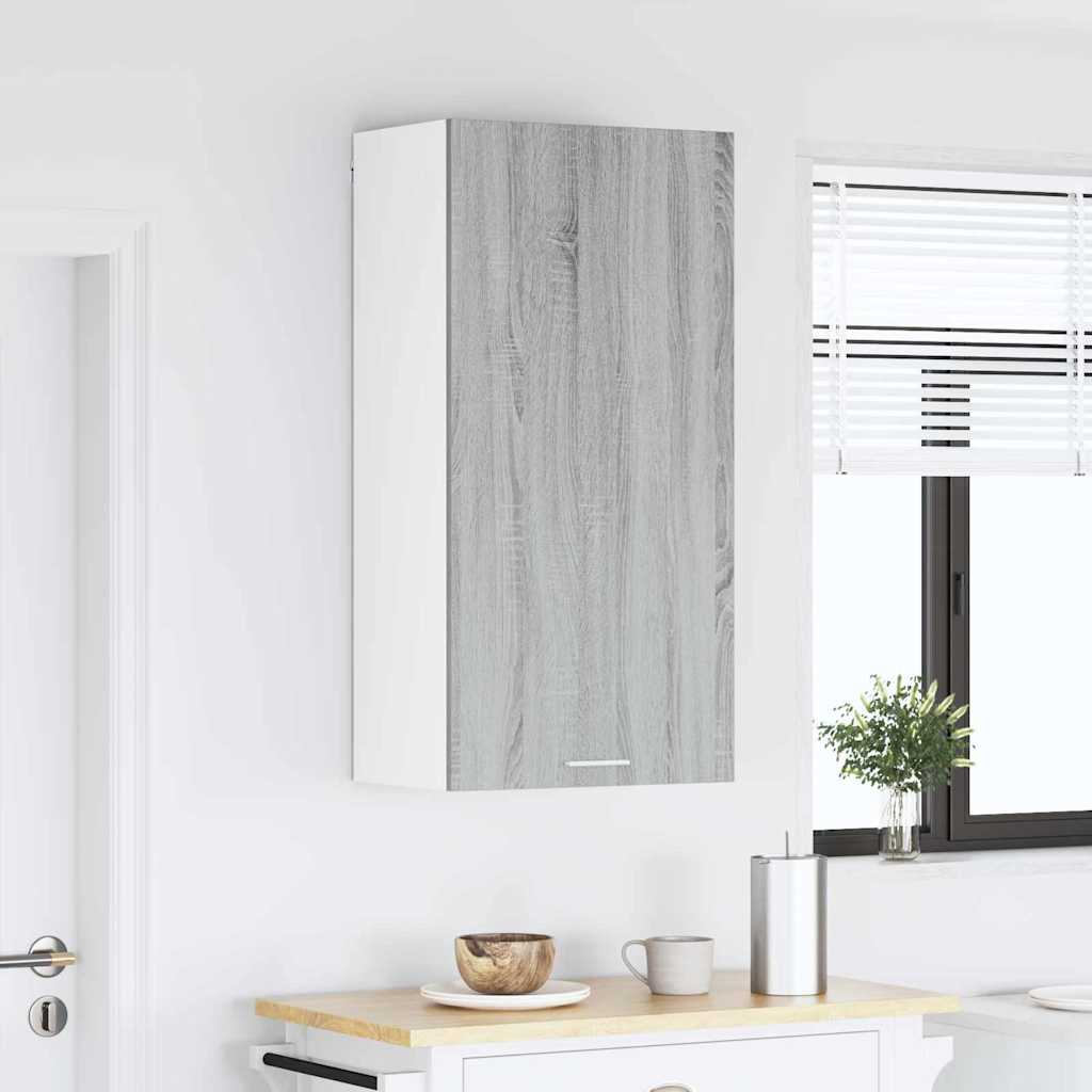 vidaXL Hängeschrank mit Speicher Grau Sonoma und Weiß 50 x 31 x 100 cm