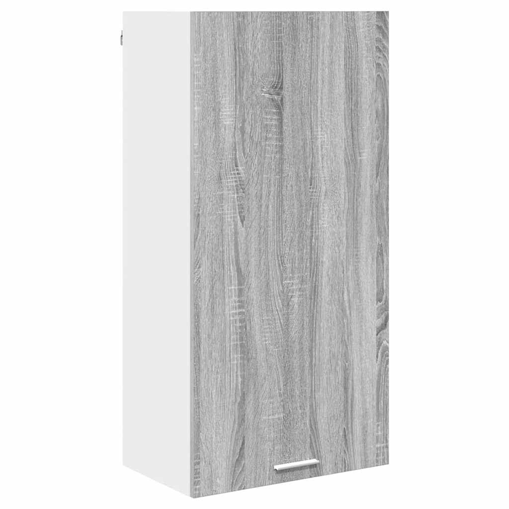 vidaXL Hängeschrank mit Speicher Grau Sonoma und Weiß 50 x 31 x 100 cm