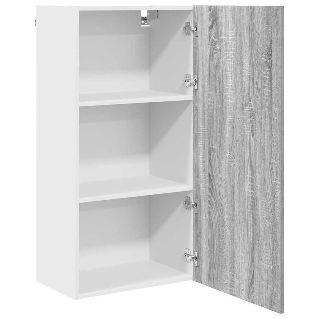 vidaXL Hängeschrank mit Speicher Grau Sonoma und Weiß 50 x 31 x 100 cm