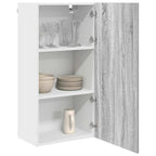 vidaXL Hängeschrank mit Speicher Grau Sonoma und Weiß 50 x 31 x 100 cm