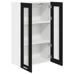 vidaXL Hängeschrank mit Tür Riga Schwarz Eichen-Optik 60 x 31 x 100 cm