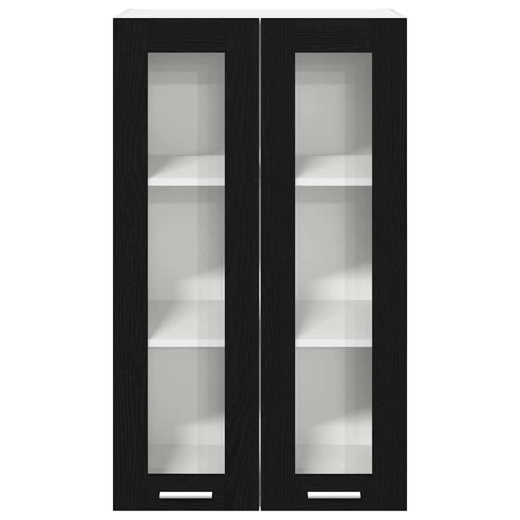 vidaXL Hängeschrank mit Tür Riga Schwarz Eichen-Optik 60 x 31 x 100 cm
