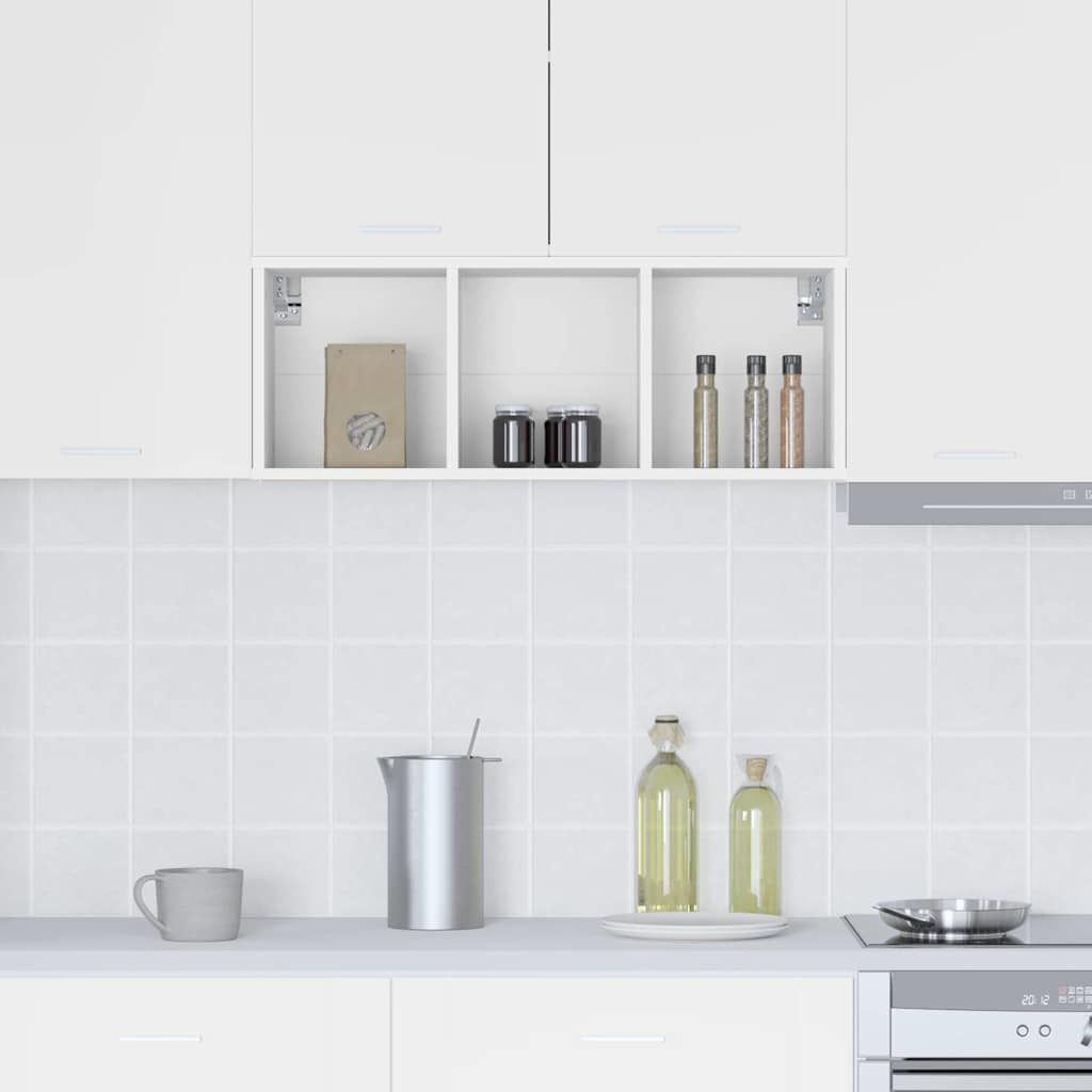 vidaXL Hängeschrank Riga Weiß 30 x 29,5 x 80 cm Holzwerkstoff