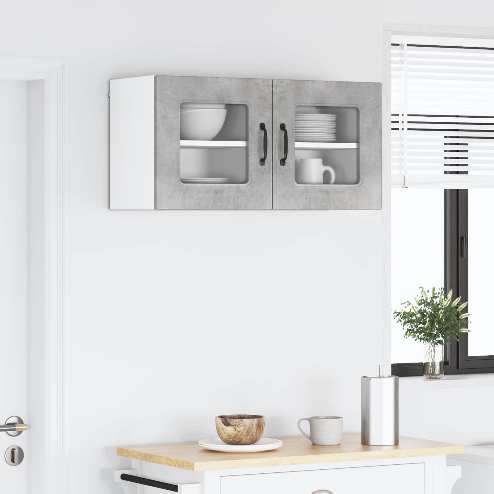 vidaXL Geschirrspülerfront Kalmar 2 pcs Beton Grau 40 x 31 x 40 cm