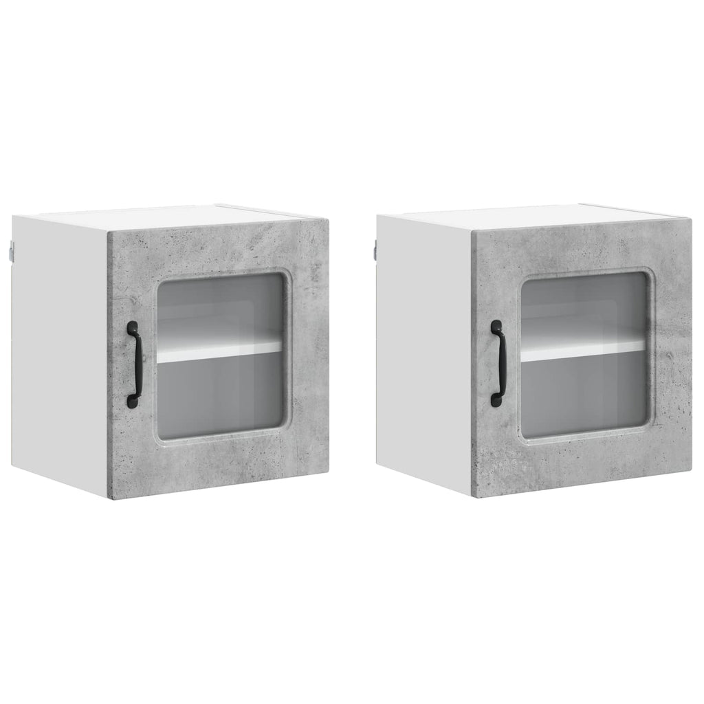 vidaXL Geschirrspülerfront Kalmar 2 pcs Beton Grau 40 x 31 x 40 cm