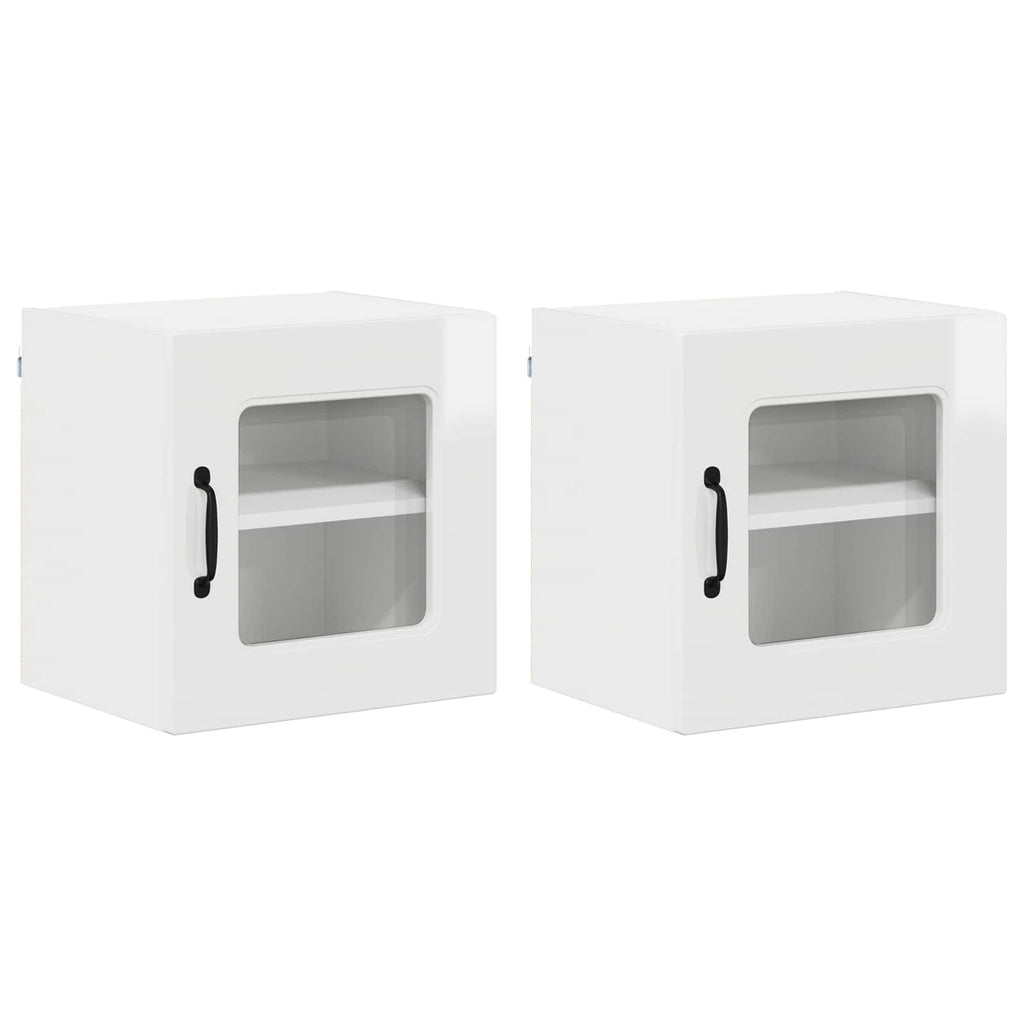 vidaXL Geschirrspülerfront Kalmar 2 pcs Hochglanz Weiß 40 x 31 x 40 cm