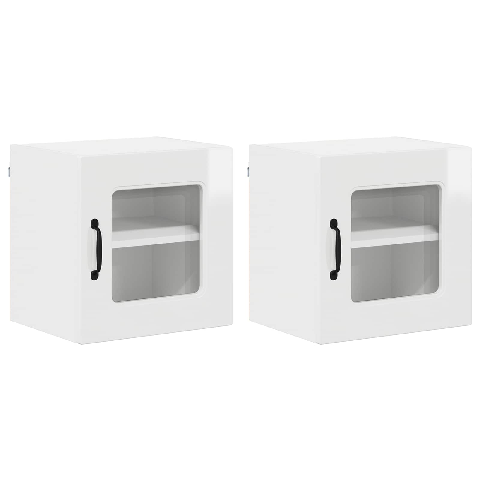 vidaXL Geschirrspülerfront Kalmar 2 pcs Hochglanz Weiß 40 x 31 x 40 cm