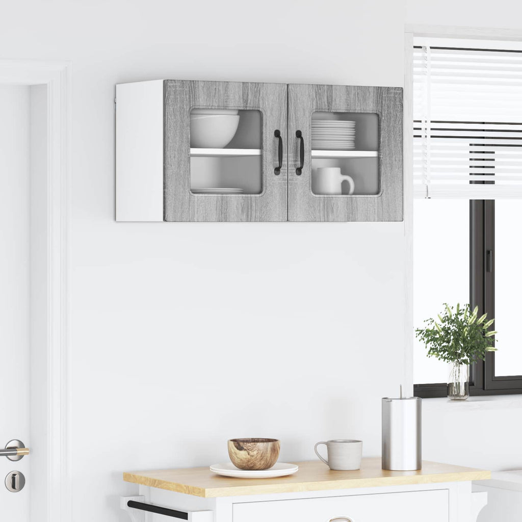 vidaXL Geschirrspülerfront Kalmar 2 pcs Graues Sonoma 40 x 31 x 40 cm