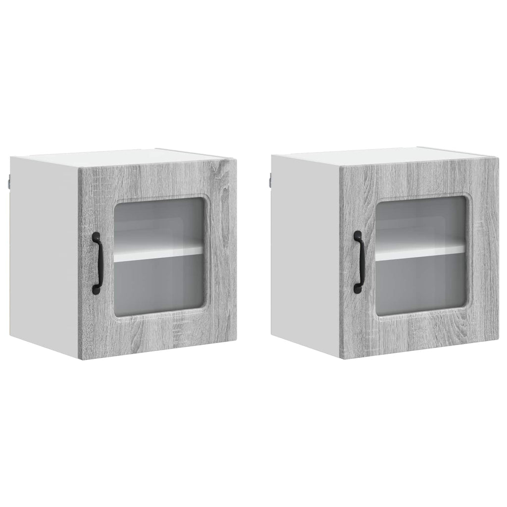 vidaXL Geschirrspülerfront Kalmar 2 pcs Graues Sonoma 40 x 31 x 40 cm