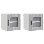 vidaXL Geschirrspülerfront Kalmar 2 pcs Graues Sonoma 40 x 31 x 40 cm