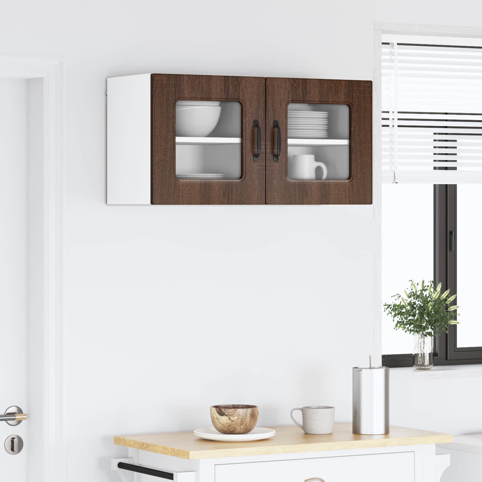 vidaXL Geschirrspülerfront Kalmar 2 pcs Braun Eichen-Optik