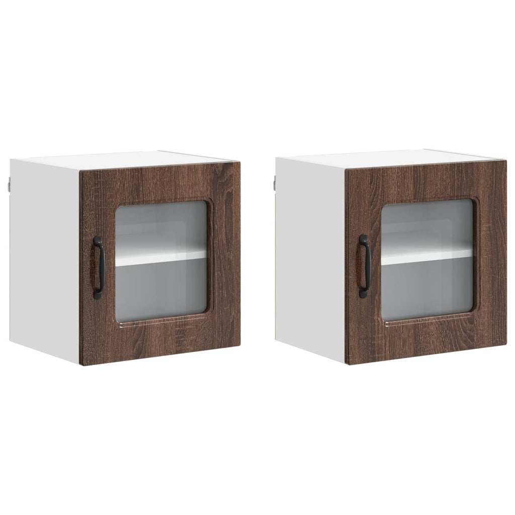 vidaXL Geschirrspülerfront Kalmar 2 pcs Braun Eichen-Optik