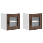 vidaXL Geschirrspülerfront Kalmar 2 pcs Braun Eichen-Optik