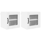 vidaXL Wandglas-Schrank LUCCA 2 pcs Weiß 40 x 31 x 40 cm Holzwerkstoff