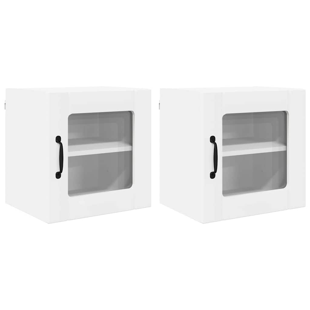 vidaXL Wandglas-Schrank LUCCA 2 pcs Weiß 40 x 31 x 40 cm Holzwerkstoff