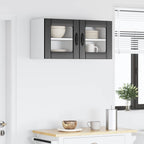 vidaXL Wandglas-Schrank LUCCA 2 pcs Schwarz 40 x 31 x 40 cm