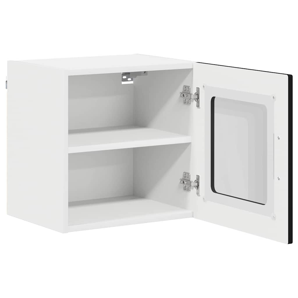 vidaXL Wandglas-Schrank LUCCA 2 pcs Schwarz 40 x 31 x 40 cm