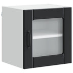 vidaXL Wandglas-Schrank LUCCA 2 pcs Schwarz 40 x 31 x 40 cm
