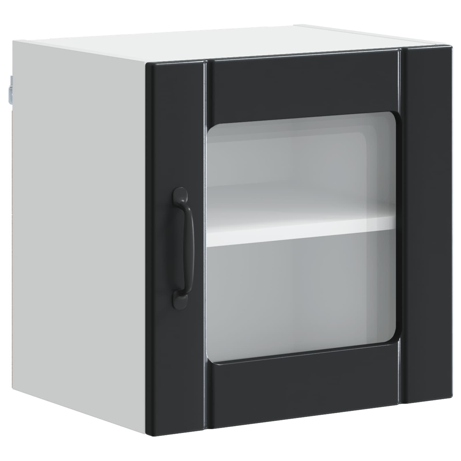 vidaXL Wandglas-Schrank LUCCA 2 pcs Schwarz 40 x 31 x 40 cm