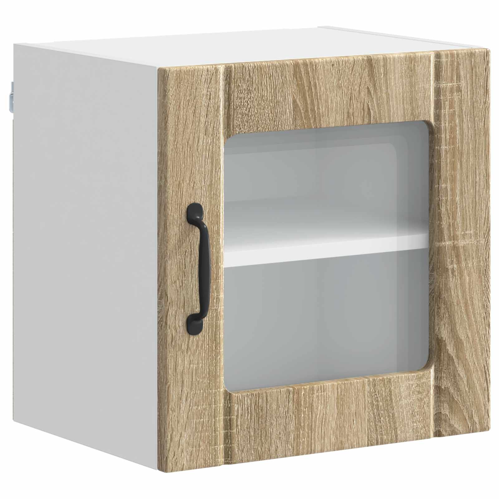 vidaXL Wandglas-Schrank LUCCA Sonoma-Eiche 40 x 31 x 40 cm